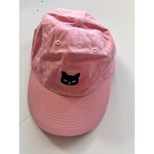 Black Cat Pet Peeking Cat Hat Cap Adult Womens Adjustable Strapback Seltzer
